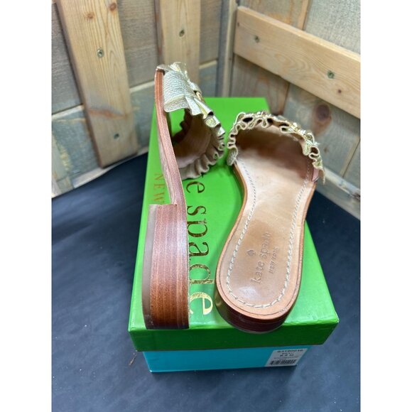 Kate Spade Metallic Gold Slide Sandals - Picture 7 of 8